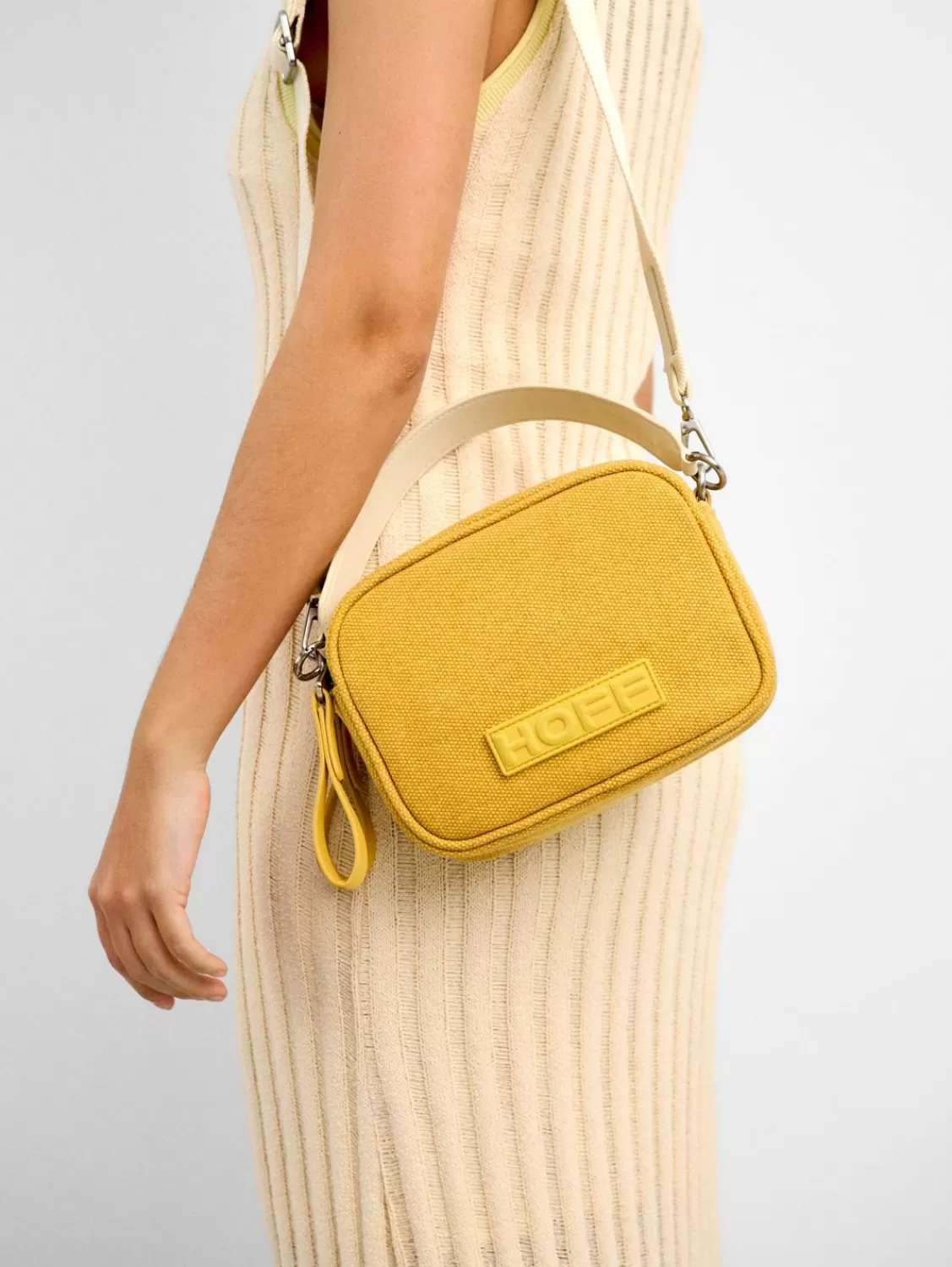 Mujer HOFF Bolso Bandolera Asa Doble Canvas Cannes Amarillo